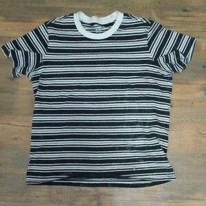 Stance Black and White Striped Short Sleeve Tee